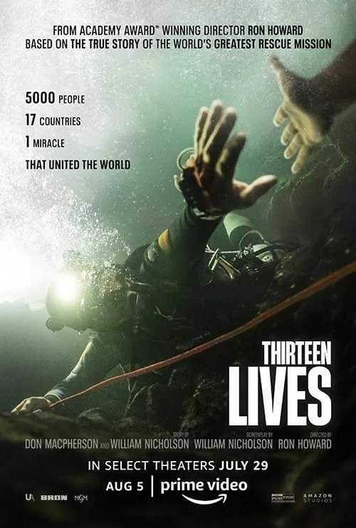 Thirteen Lives biographical survival movie poster