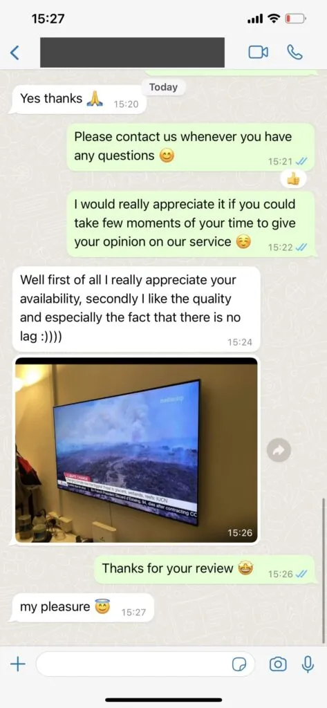 Real WhatsApp conversation customer support proof screenshot 2